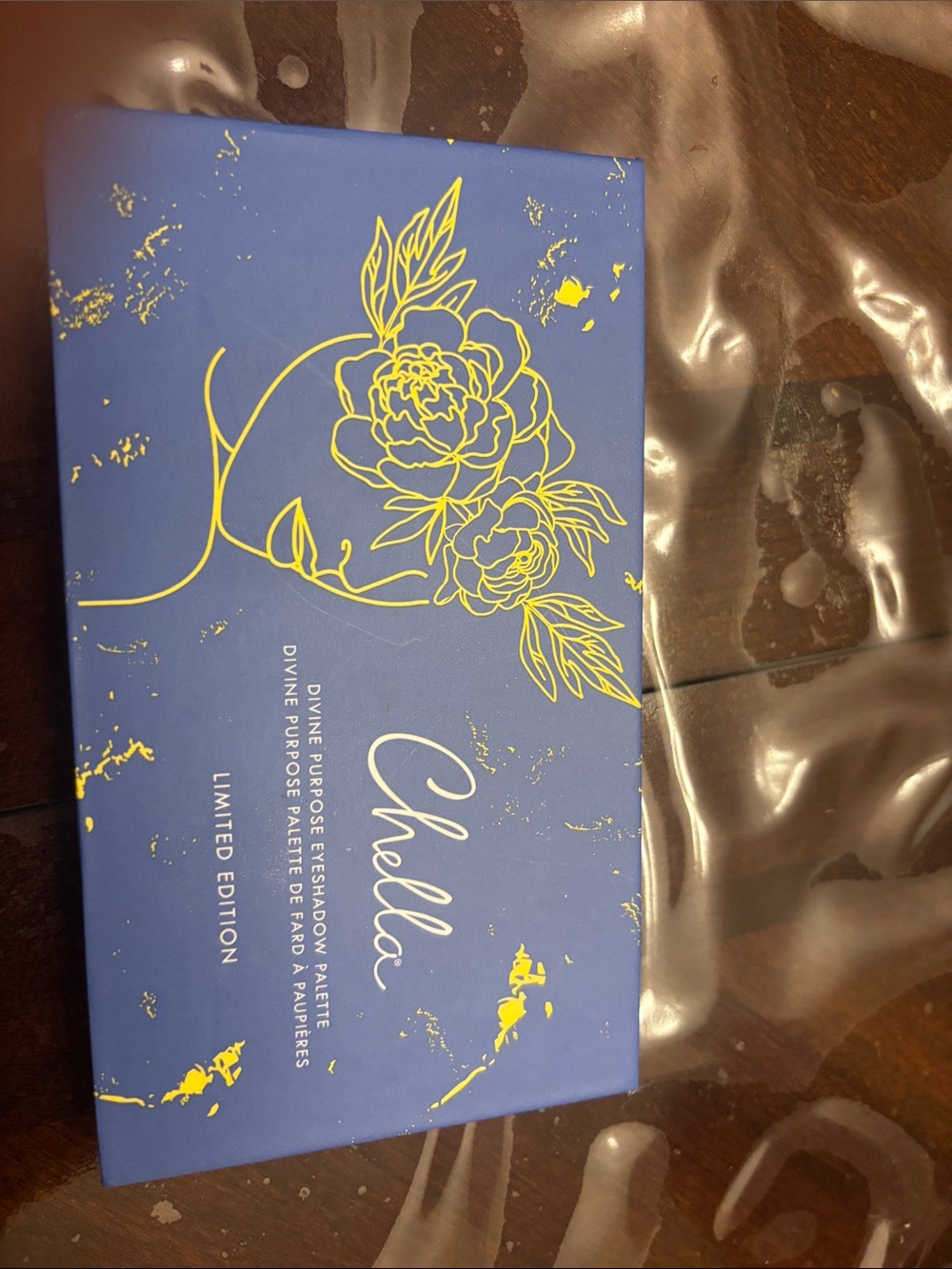 Chella Divine Purpose Eyeshadow Palette - Blue & Yellow Floral Design